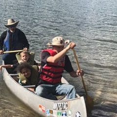 canoe in Pactola Lake
