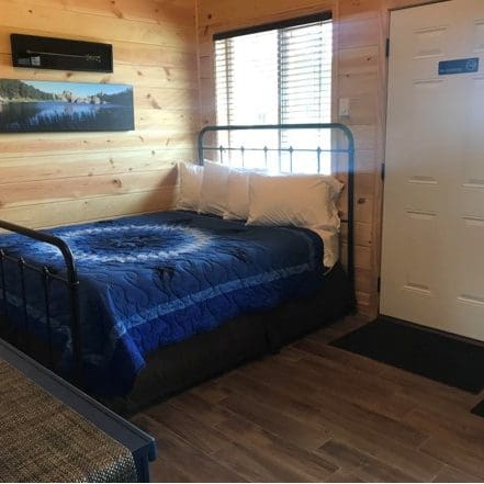 Bed with Native American Star Quilt