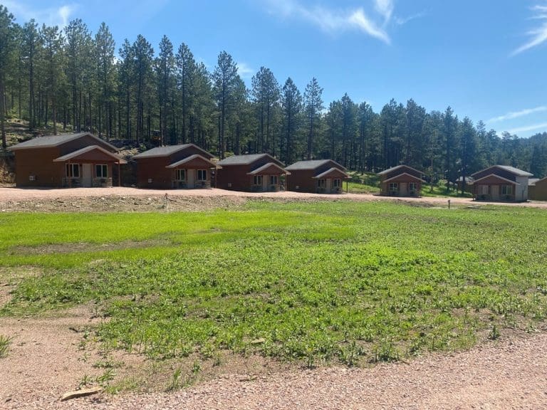 View of multiple 400sq FT deluxe cabins